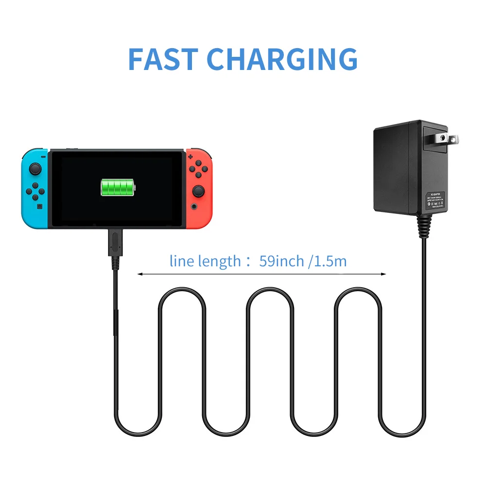 US EU Plug AC Adapter Charger For Nintendo Switch Fast