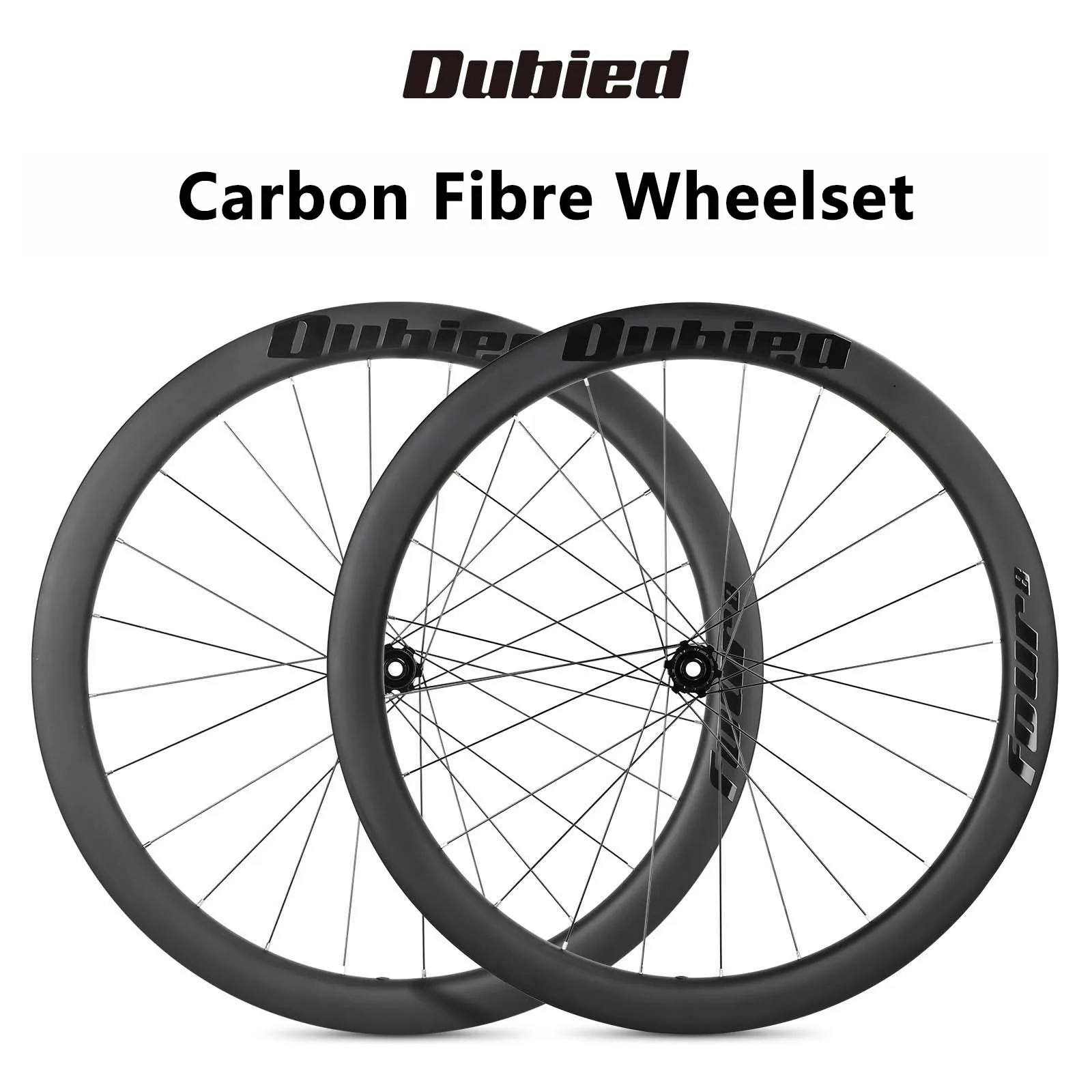 Dubied New Carbon Fiber Road Wheelset 700C Big Knife Rim 4 Perrin Barrel Axle Hub Xed Spoke Wheel