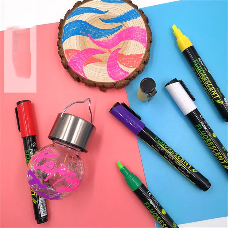 Beekeeping Tools Accessories LED Highlighter Marks Pen 8 Colors Queen Bee Marker Pen Honeybee Bevel Nib Marking Paintbrush