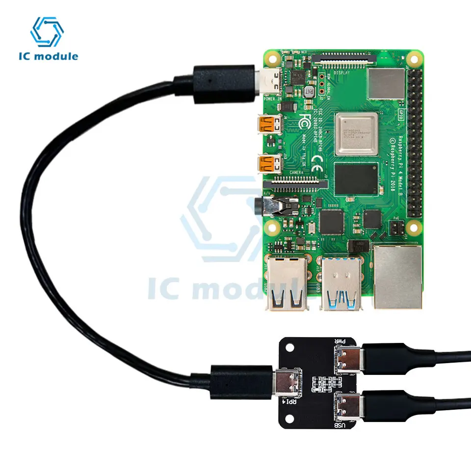 Alimentación para Raspberry Pi 4 -1.5m USB tipo C con Adaptadores red Alimentación para Raspberry Pi 4 -1.5m USB tipo C con Adaptadores red