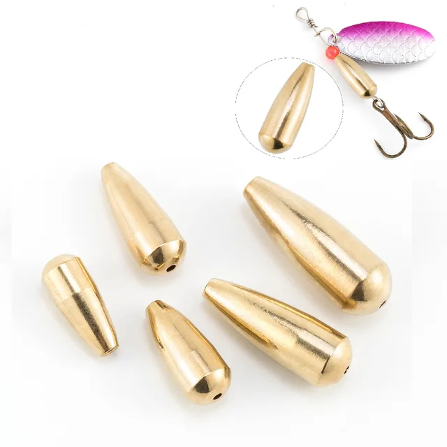 10/20 pièces en laiton pêche poids plombs Spinner corps leurre faisant des fournitures Spinnerbait en ligne Spinner queue Spinner plate-forme basse truite 1