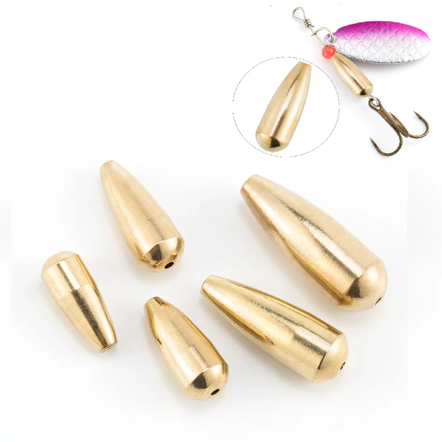 20pcs Brass Fishing Weight Sinker Spinner Bodies Lure Making Supplies  Spinnerbait Inline Spinner Tail Spinner Rig
