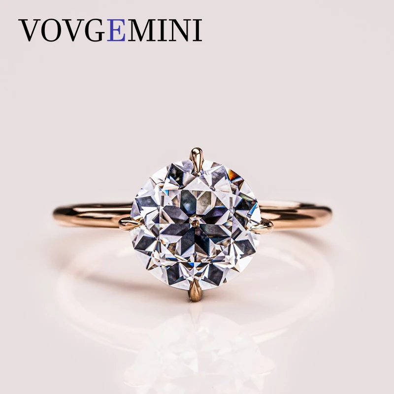 Nuevo Anillo De Diamante De Moissanita De 1 Quilat De Oro Blanco De 18 Quilat Para Mujer