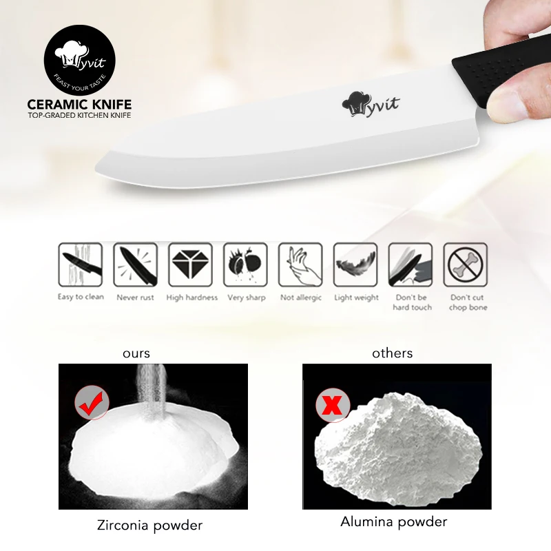 Ceramic Knife Set for Kitchen 3 4 5 6 Inch White Chef Knife Serrated Blade  Bread Slicing Knife with Sheath Fruit Peeler Hangable