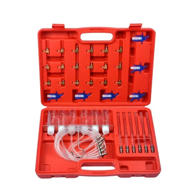 New Diesel Injector Flow Meter Test Kit Common Rail Adaptor Fuel Tester Set