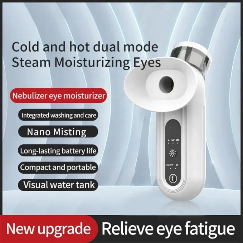 Heated Nano Eye Mist Sprayer Electric Eye Steamer with Warm Compress Moist Heat Relief Dry Eyes Portable Eye Mister Drops Tool