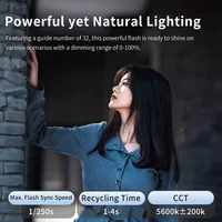 Ulanzi F32 Camera Flash Speedlite Wireless On-Camera Speedlite for Sony for Canon for Nikon for Fuji for Olympus for Pentax 2