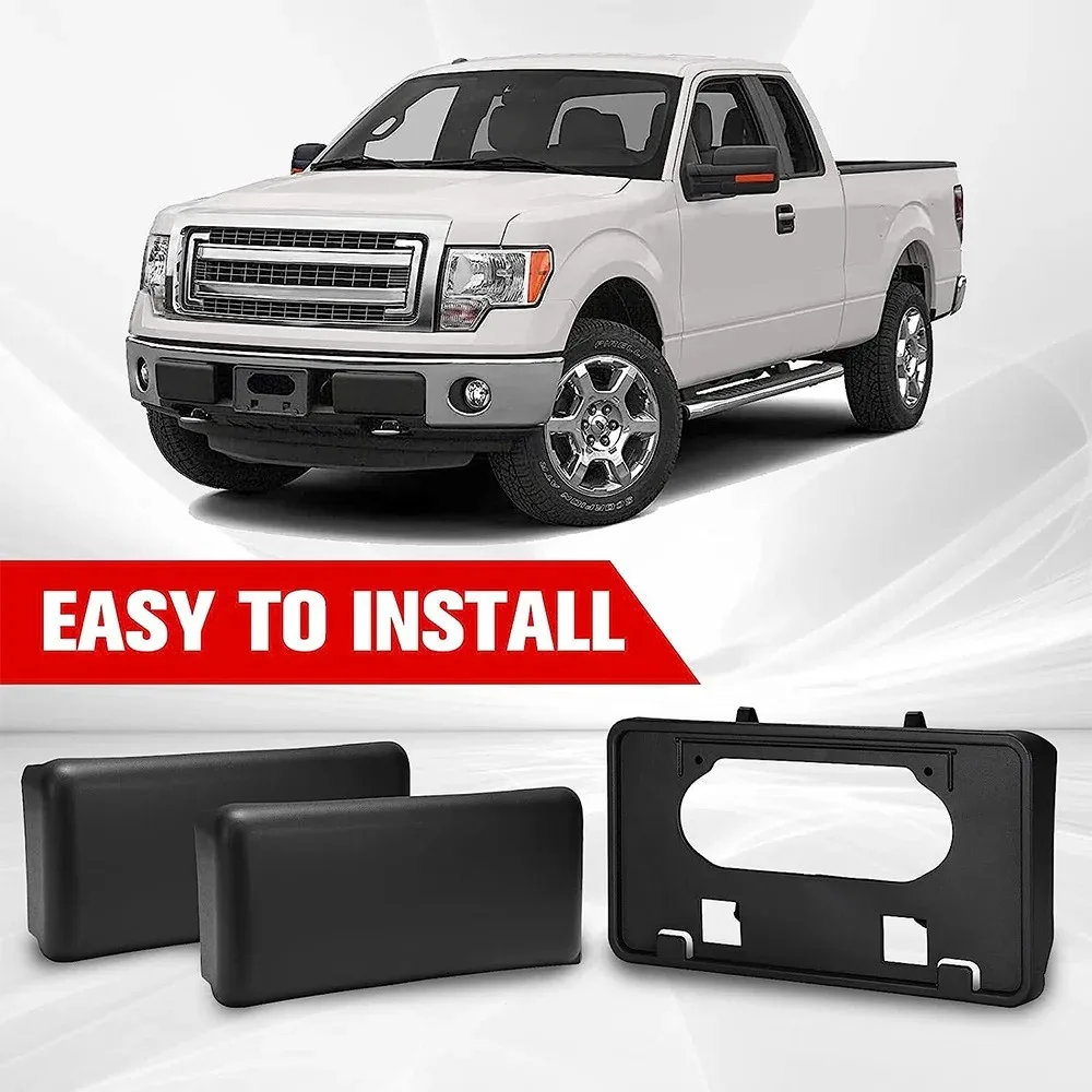 포드 F-150 2009-2014 용 자동차 앞 범퍼 커버 라이센스 플레이트 브래킷 홀더 외부 액세서리 앞 범퍼 가드 커버