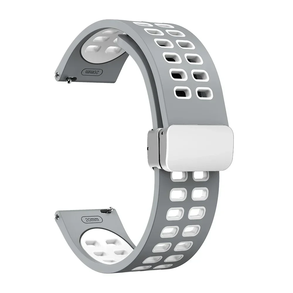 Premium Silicone Magnetic Strap – 20mm/22mm | Universal Fit