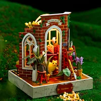 DIY Wooden Miniature Model Kit Mini Cottage Flower Casa Doll Houses 3D Puzzle Dollhouse With Furniture for Friends Xmas Gifts 1