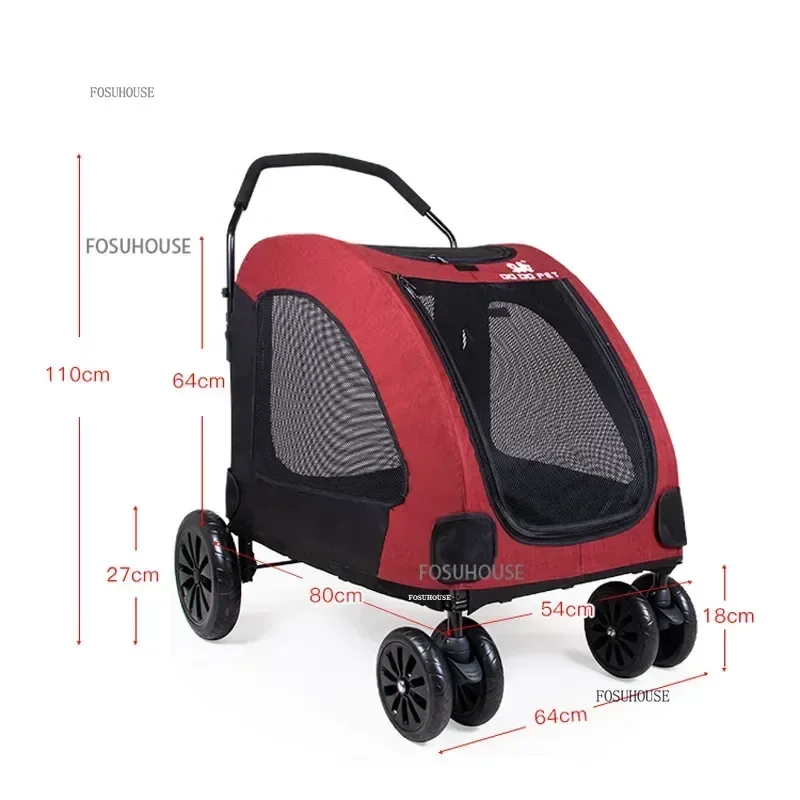 Cochecito plegable nórdico creativo para mascotas. Ligero y fácil de usar.