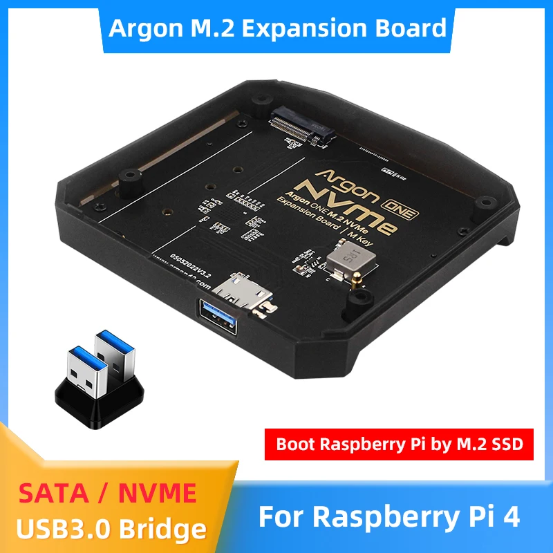 

Плата расширения Argon ONE M.2, дополнительная SATA NVME тип, совместимая с Argon ONE V2 чехол для Raspberry Pi 4 Boot от SSD Fast
