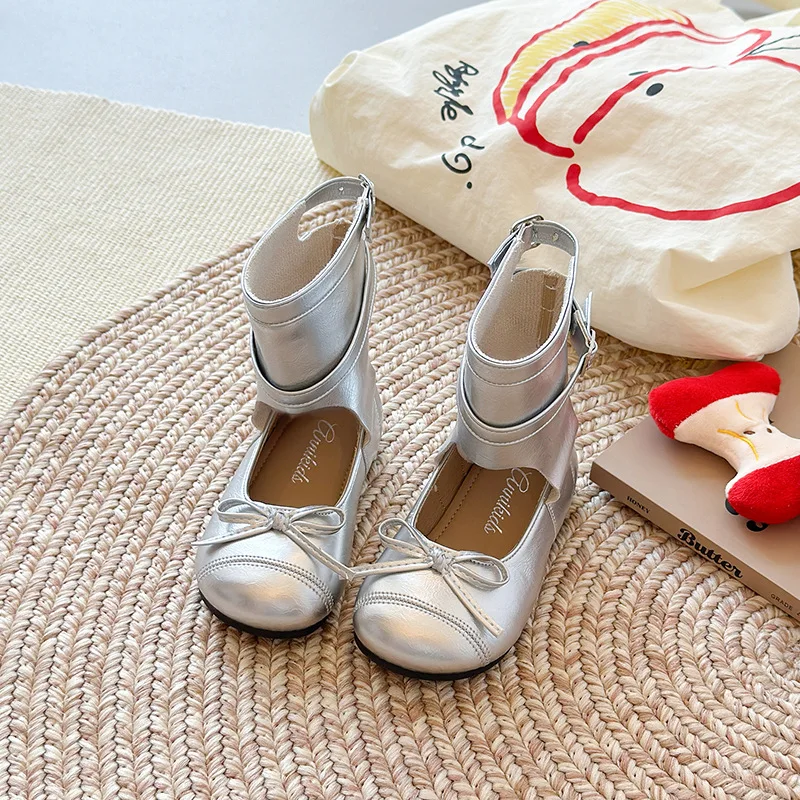 Girls Korean Style Leather Casual Shoes