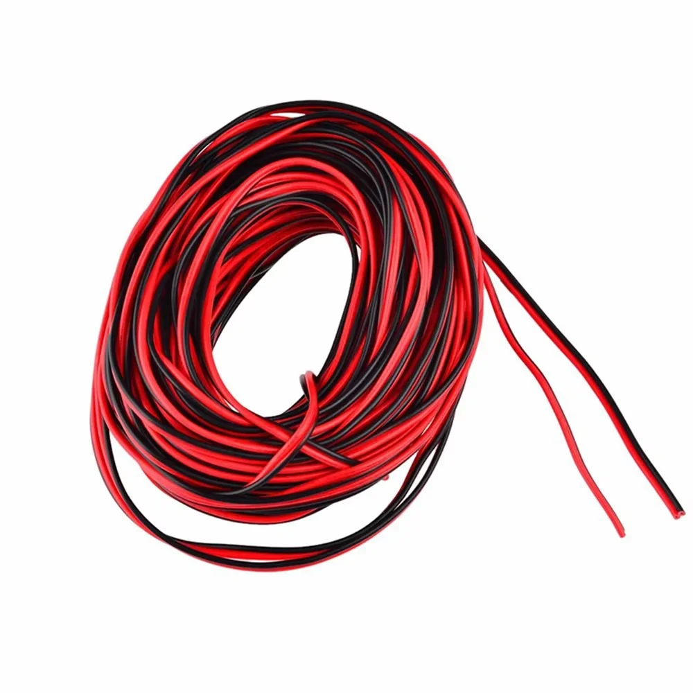 20 meters 2PIN Electrical Wire Tinned Copper PVC Insulated Red Black Cable For Single Color LED Strip Light Extension Wire 22AWG image 4
