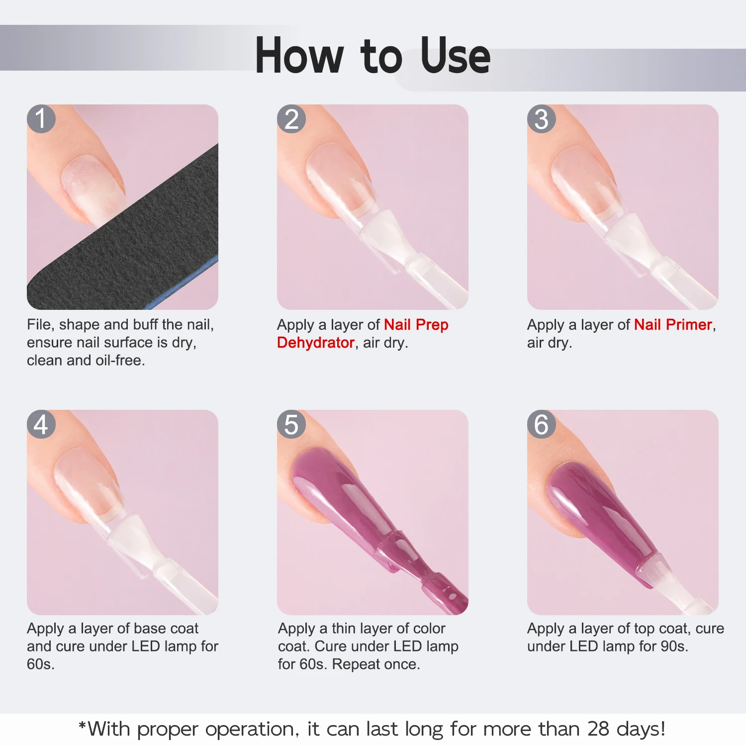 2pcs 7ml Nail Primer Nail Prep Dehydrator Set Fast Air Dry No Curing Long Lasting for Art Design