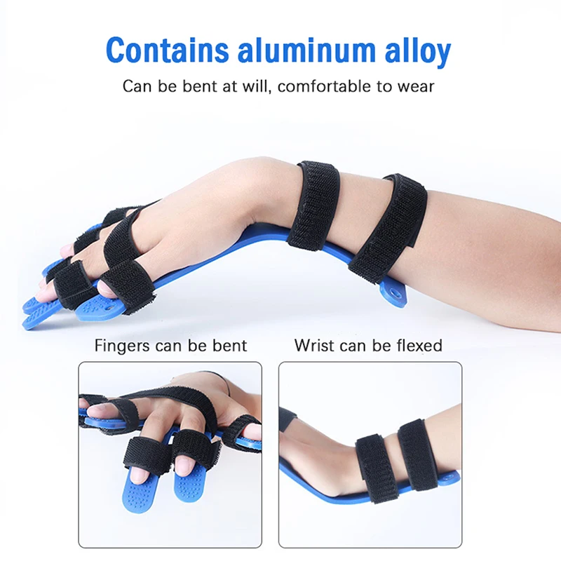 

Hand Wrist Finger Orthotics Fixed Splint Fingerboard Stroke Hemiplegia Hand Support Brace with Belt Finger Corrector Board Tool