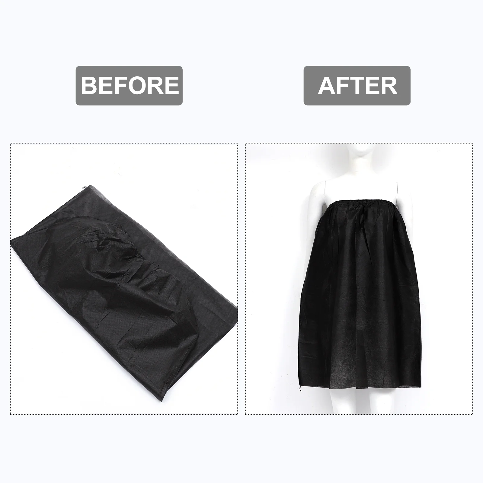 10Pcs Black Microfiber Towel Dressing Gown Gym Bath Skirt Disposable Spa Wrap Shower Body Wrap Fast Drying Sauna Skirt 5