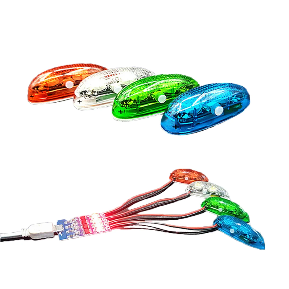 Wireless Navigation Light ZMR 1S Rechargeable 4 modes LED lights For RC Fixed-wing FPV toy/ Car Boat Toy Part 3