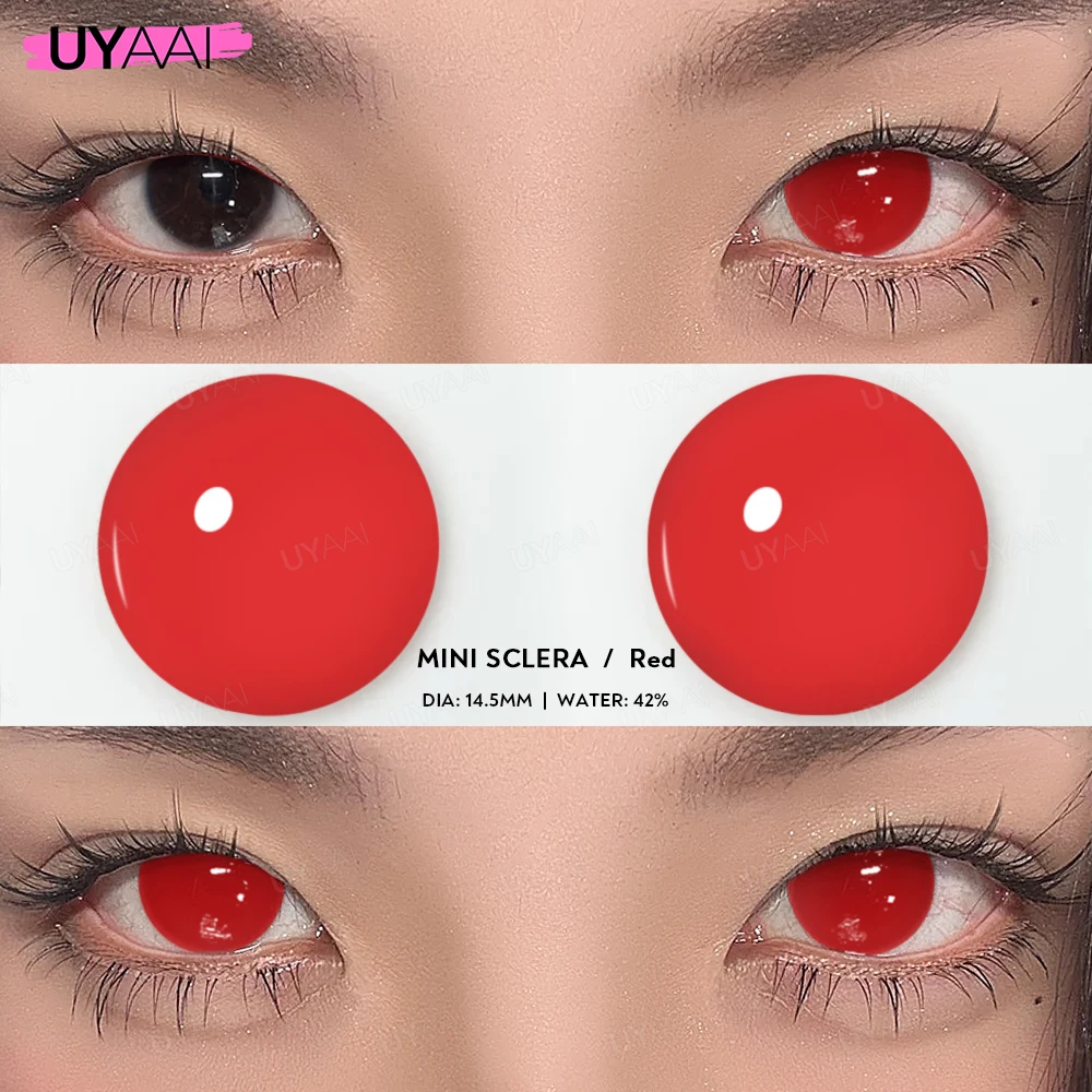 Vibrant Multicolor Anime Cosplay Contact Lenses - Blue, Purple, Pink, Red