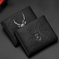 2022 New Men's wallet card holder Leather Wallet Money clip Coin small purses wallet men  purses 1