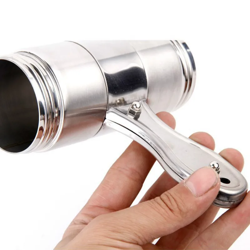 Household Stainless Steel Manual Pasta Machine Hand Pressure Noodle Machine Noodle Maker With 5 Different Molds Makers