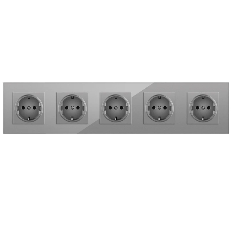 5x sockets grey