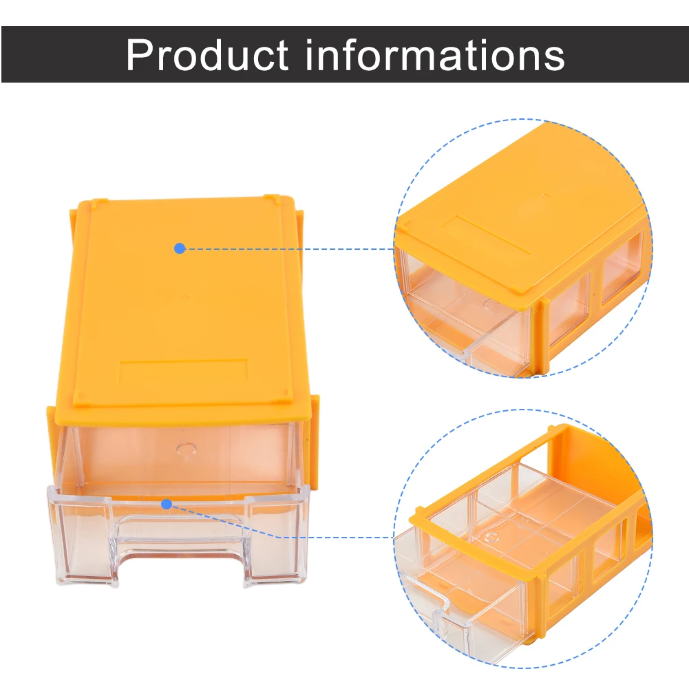 Stackable Storage Box Blue/grey/brown/yellow 140*90*40mm Component Screws Toolbox Hardware Parts PE Stackable Thicken