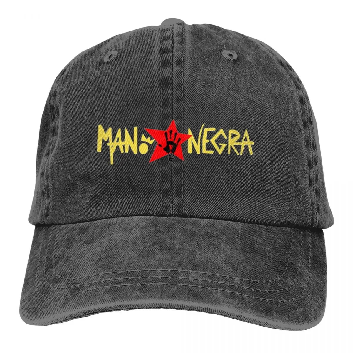 

Vintage Mano Negra French Rock Band Baseball Caps Unisex Distressed Denim Washed Sun Cap Outdoor Workouts Adjustable Caps Hat
