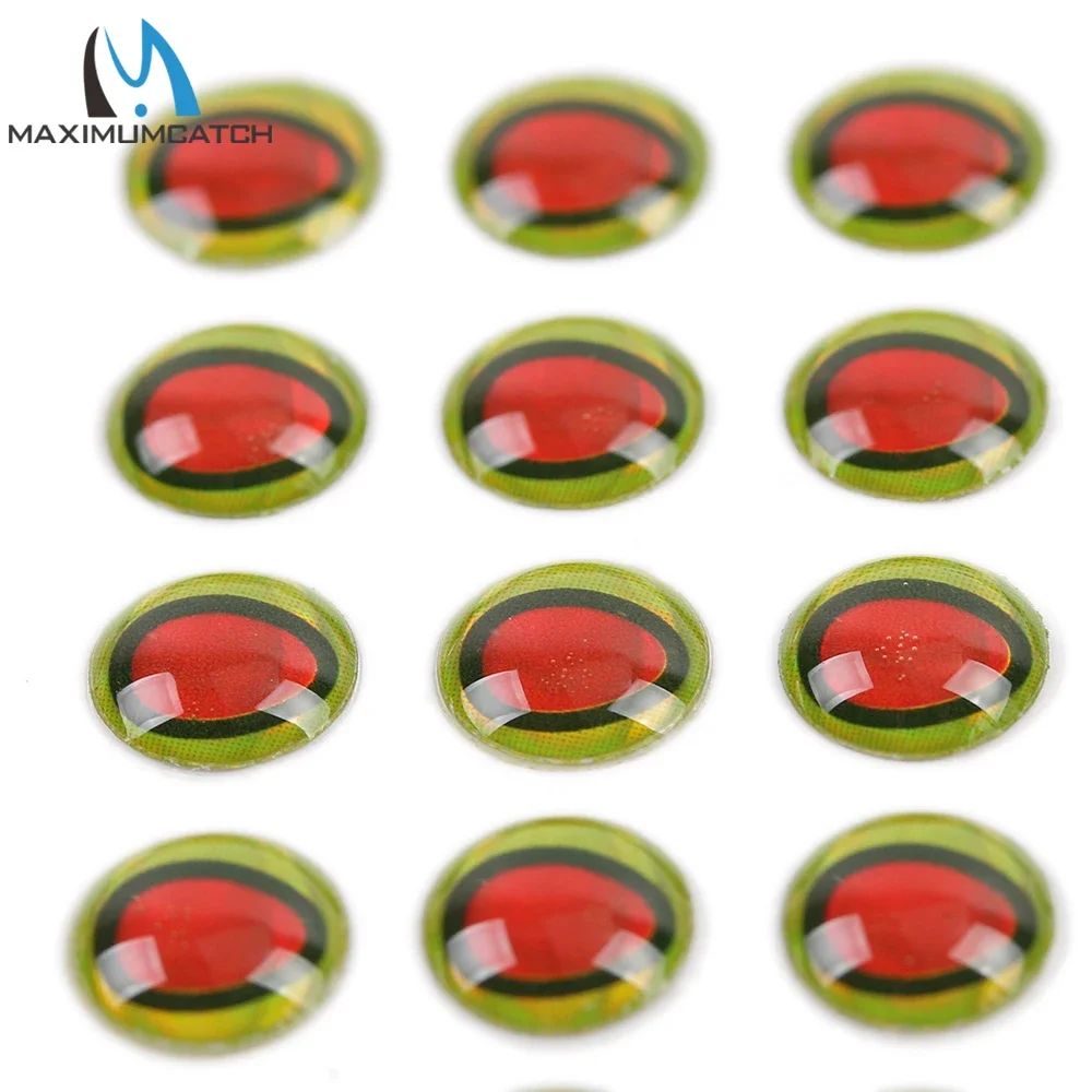 MAXCATCH 2D/3D/4D Angelköder-Augen 3mm-15mm Fliegenbindematerial Realistische Harz-Fischaugen DIY Fliegenfischen Köderherstellung – Detail 13