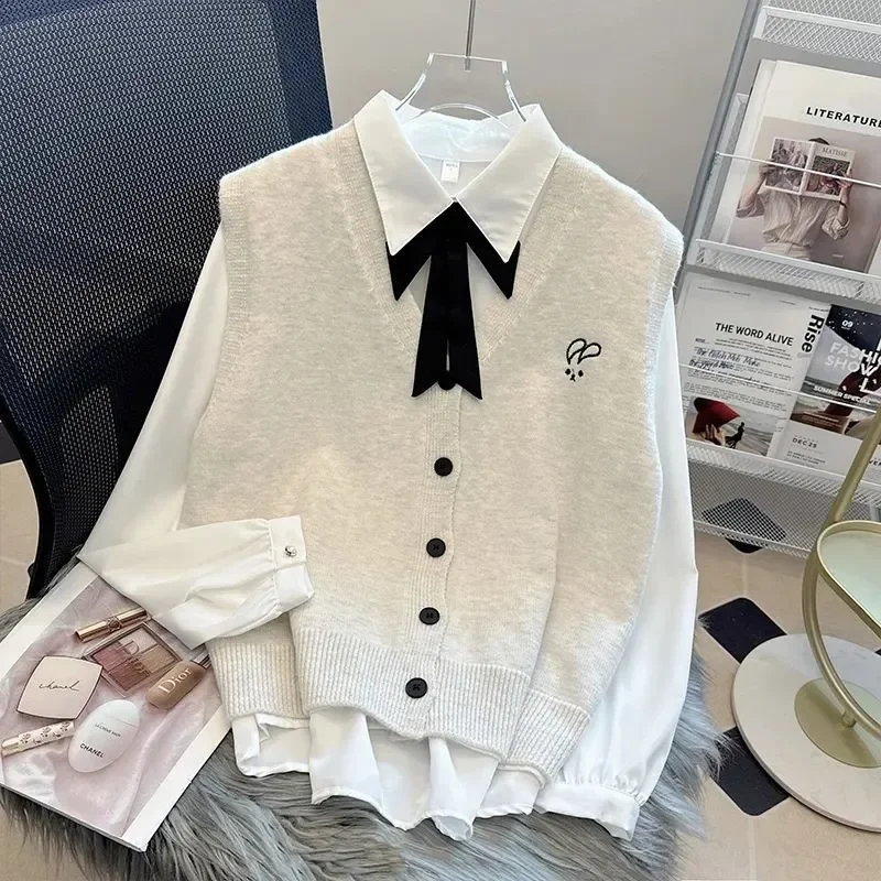 Golf Wear Spring Golf women's V-neck sleeveless golf jacket outdoor sports shirt stretch knitwear for women Tennis Jackets