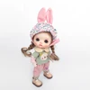 Ob11 Doll Fake Two Long Sleeved T-Shirts Clothes Doll Harem Pant Doll Cat Hat Suit For Molly Gsc Ymy P9 P10 Body Uf Dolls 1