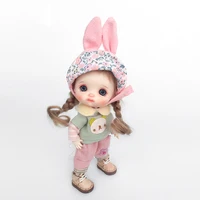Ob11 Doll Fake Two Long Sleeved T-Shirts Clothes Doll Harem Pant Doll Cat Hat Suit For Molly Gsc Ymy P9 P10 Body Uf Dolls 1