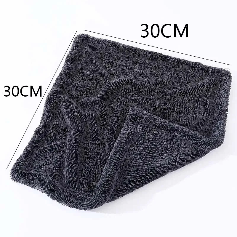1000GSM 두꺼운 양면 마이크로파이버 세차 타월 초흡수성 다용도 세차용 건조 천