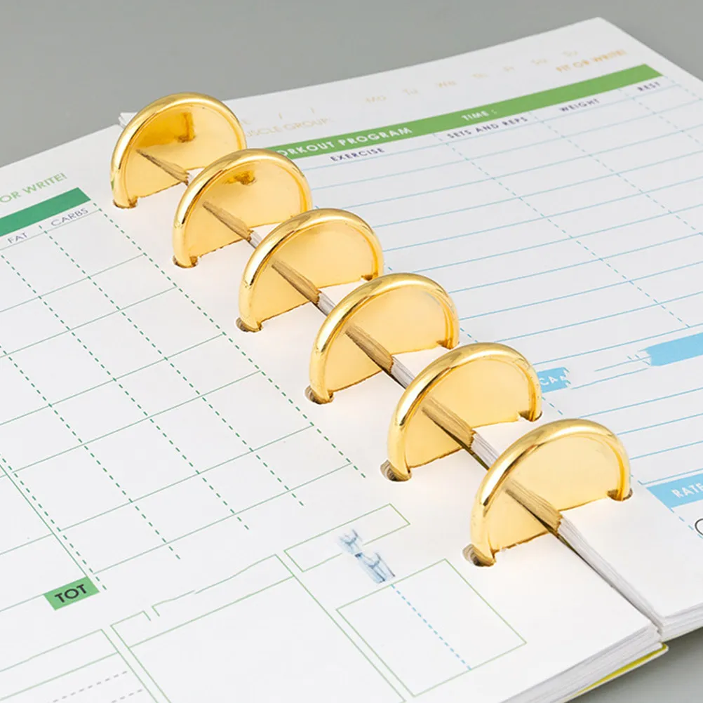 20Pcs 고급 ABS 책 바인딩 디스크 DIY 플래너용 유연한 플라스틱 바인더 링 루스리프 노트북 문서 스택