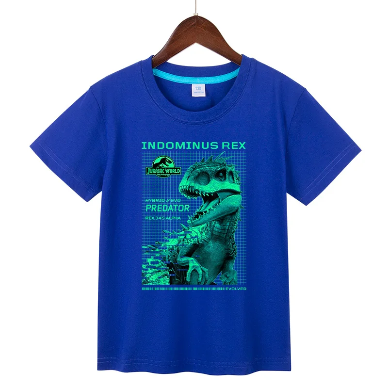 Jurassic World T-Shirt Per Bambini Cartoon Indominus Rex Hybrid Predator Boy Girl Magliette A Maniche Corte Top Abbigliamento Estivo Per Bambini