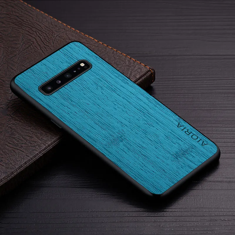 samsung silicone cover Ốp Lưng Dành Cho Samsung Galaxy Samsung Galaxy S10 Plus Lite S10E 5G Funda Tre Gỗ Hoa Văn Bao Da Sang Trọng Coque Cho Galaxy s10 Plus Ốp Lưng Capa best case for samsung Cases For Samsung