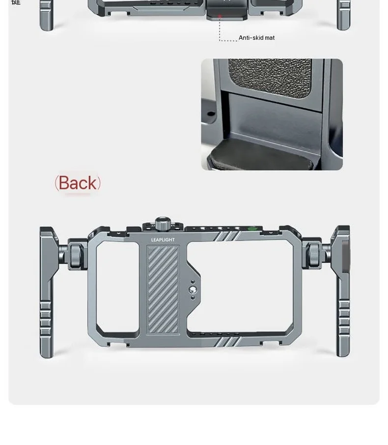 Description Picture 5 of itemLeaplight Universal Phone Cage Metal With Dual Hand Smartphone Video Rig Kit Cell Phone Bluetooth Camera Aid