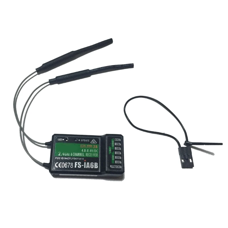 

Remote Control Receiver FSiA6B Receiver 2.4G 6CH AFHDS 2A with Double Antenna for FSi6 FSi6X FSi10 FSi4 Drop Shipping