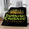 Game World of Warcraft Printed Blanket Kids Warm Blanket Flannel Soft and Comfortable Blanket Home travel blanket birthday gift 3