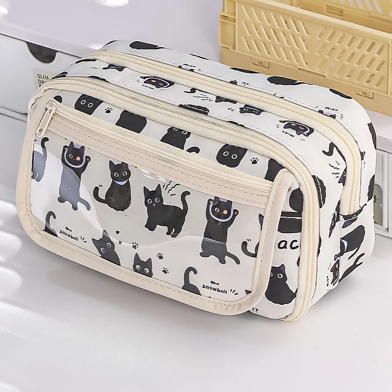 Pencil Case Kapibara Cartoon Flip Top Easy Access Large Capacity Stationery Storage