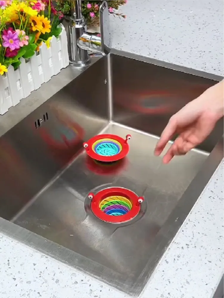 Little monster filter floor drain kitchen sink filter retractable mesh sink filter bathroom sink drain filter anti-clogging