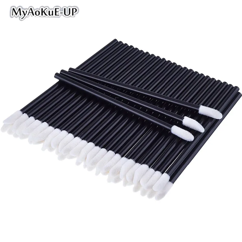 

200Pcs Disposable Lip Brushes Lipbrush Wands Applicator Perfect Make Up Tool Black Eyelashes Brushes Mascara Brushes