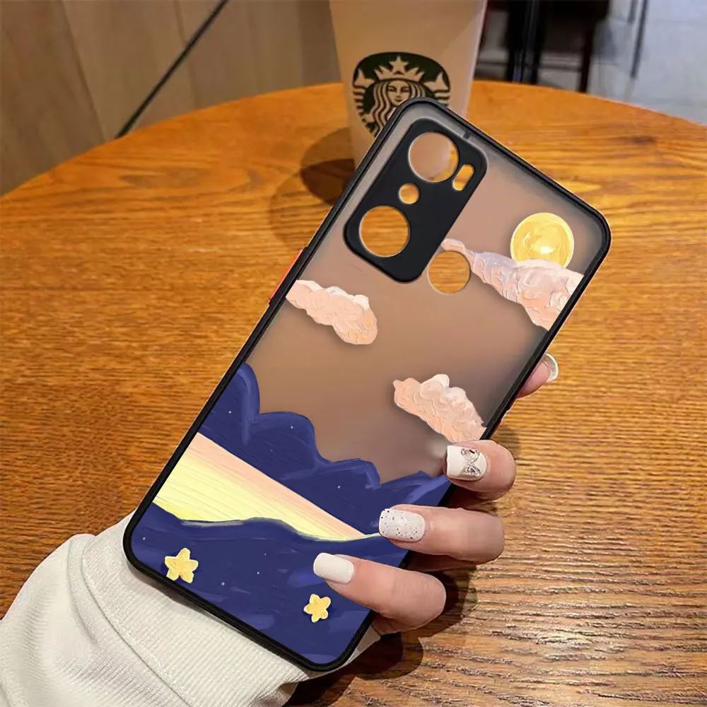 thumbnail image 1 of Funda mate para infinix HOT 20I 12 12I 11 11S 10 10I 10S PLAY 9 8 Pro POVA 3 CAMON 15 17P, funda artística pintada a mano con paisaje de montaña, 1 of 5