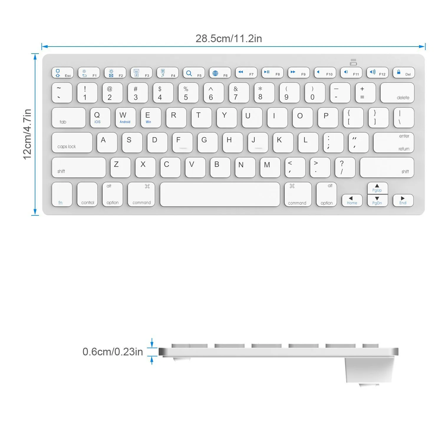 Teclas Teclado sem Fio Bluetooth Compatível Russo Coreano Hebraico Espanhol Árabe para Ipad ar Pro para Windows Android Portátil 78 - Imagem 4
