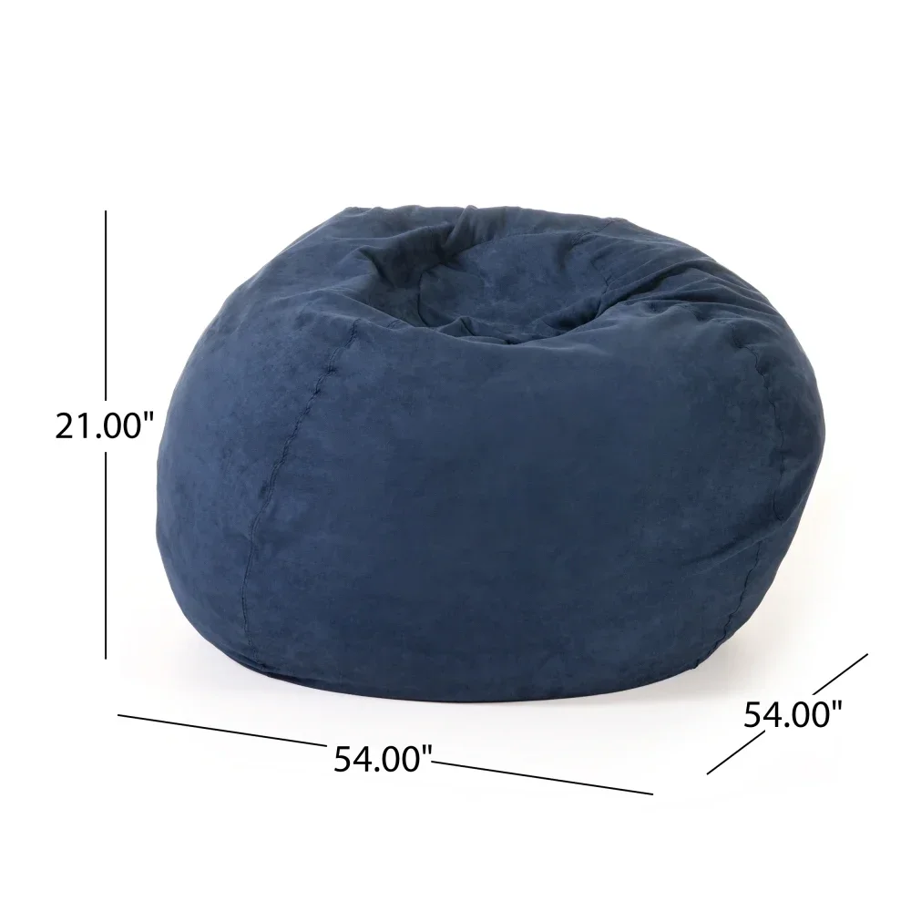 5-Foot Comfortable High-Density Shredded Foam Bean Bag Chair Removable Microsuede Cover Ideal Reading and Bedroom