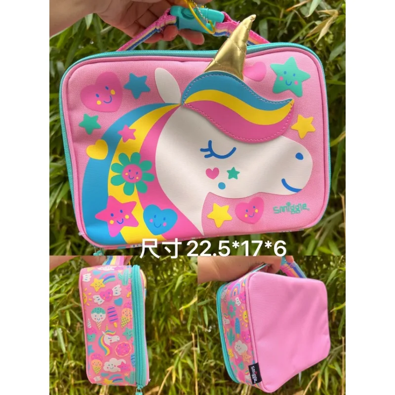 

Australian Smiggle Meal Bag Portable Insulated Meal Bag Student and Male Lunch Ice Bag Unicorn Childrens Gift