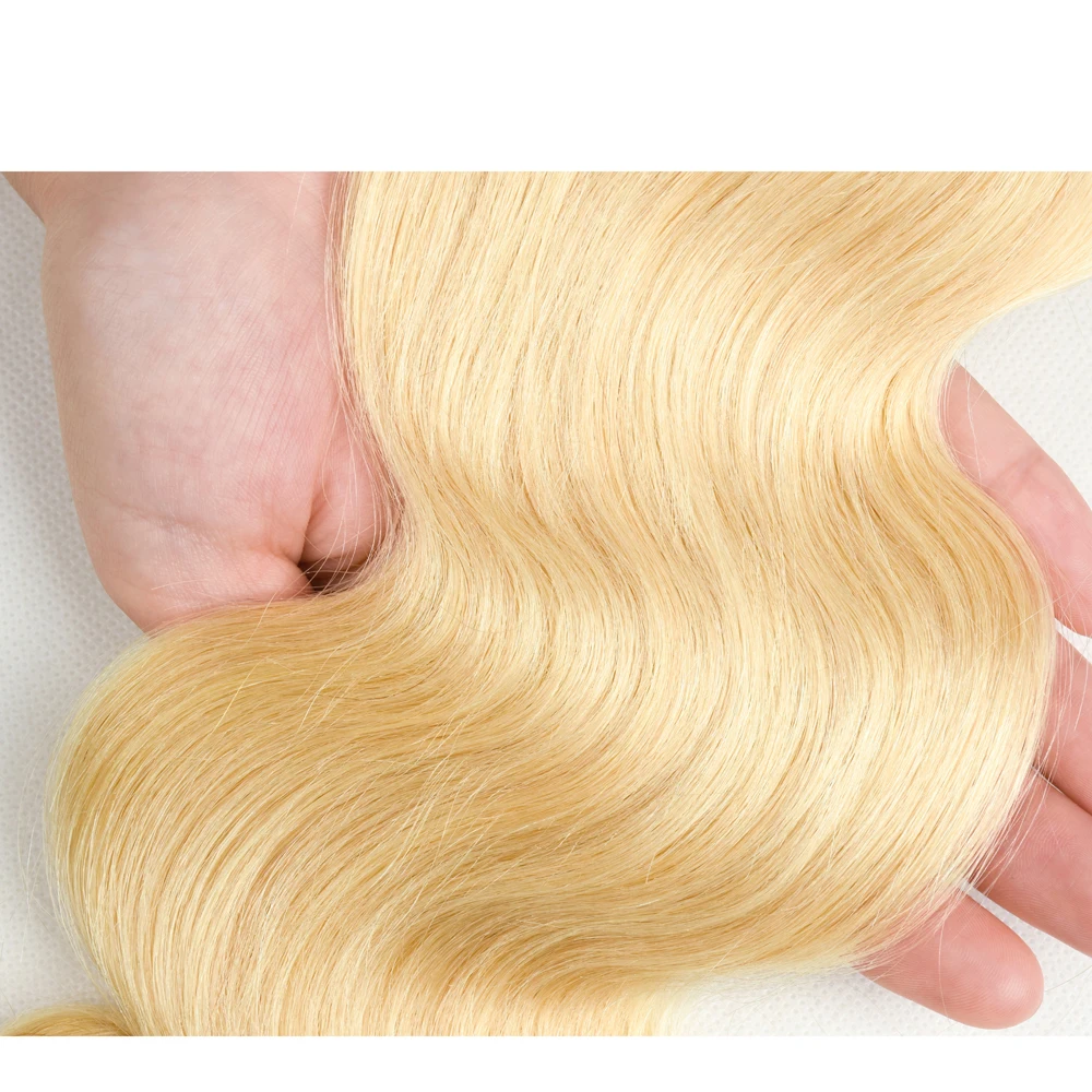 613 Honey Blonde Lace Closure 13X4 Body Wave Lace Frontal Closure 4X4 Free Part Brazilian Remy Human Hair Transparent La