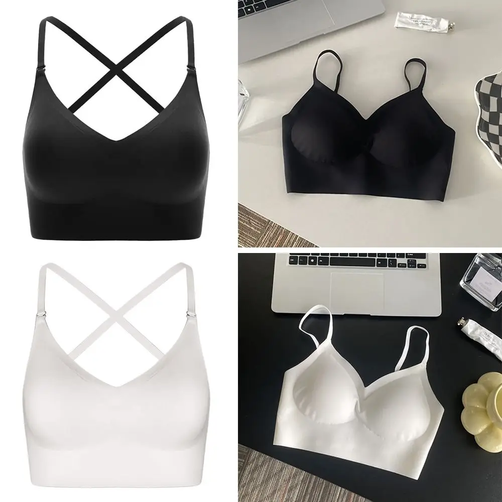 

Polyester U-shaped Back Lingerie Polymerization Bra Triangle Cup Intimate Underwear Without Trace Backless Bare Open Back