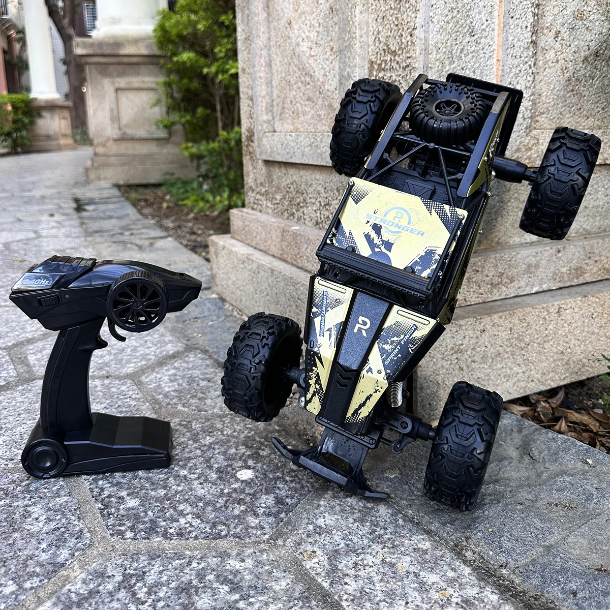 Metal RC Car  40 CM Remote Control Cars Radio Buggy Truck Racing Drift with Led Lights Toys Gift for Boys Girls Children Kid 4