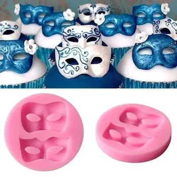 New 3D New Mask Silicone Fondant Mould Cake Decorating Chocolate Baking Molds Sugar craft